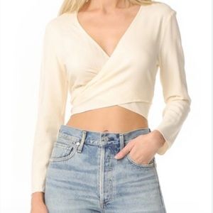Jenni Kayne Ivory Tie Wrap Top
